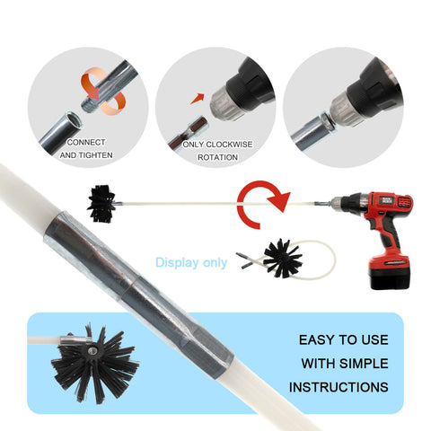 Dragon-pole Chimney Cleaning Electric Brush